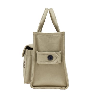 THE MEDIUM CARGO TOTE BAG IN CANVAS WITH FAUX FUR